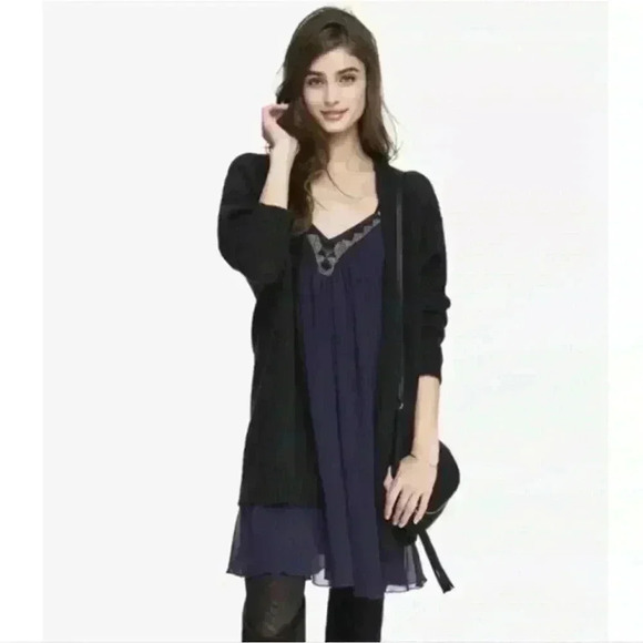 Express Purple Spaghetti Strap
Beaded Neckline Trapeze Dress Size Medium - Picture 1 of 13